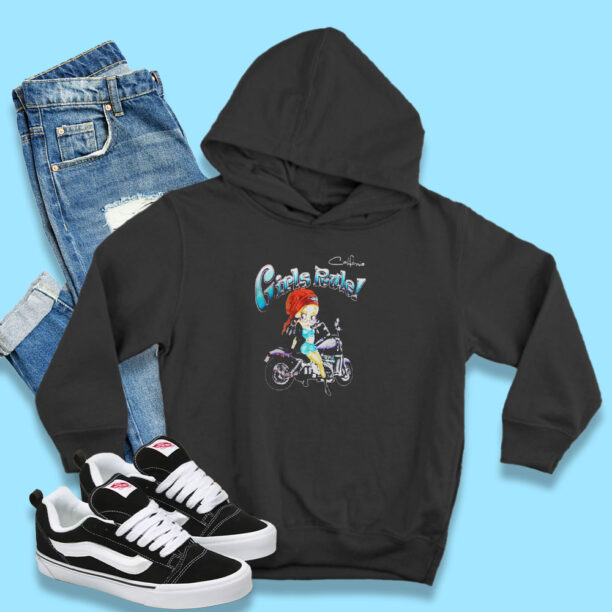 Betty Boop Girls Rule Graphic Vintage Hoodie