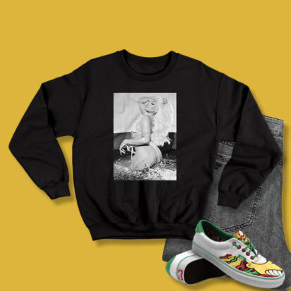 Black And White Megan Photo Sweatshirt