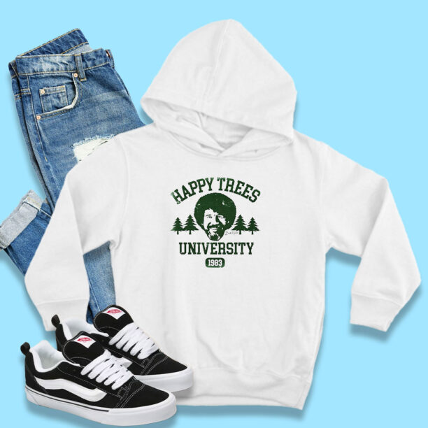 Bob Ross Happy Trees University Hoodie