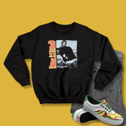 Boyz N The Hood Side Logo Car on Heather Black Sweatshirt