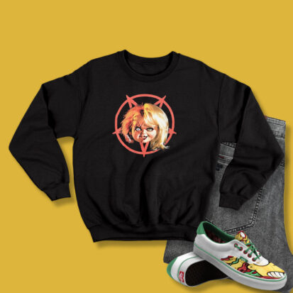 Chucky & Tiffany Pentagram Split Portrait Sweatshirt