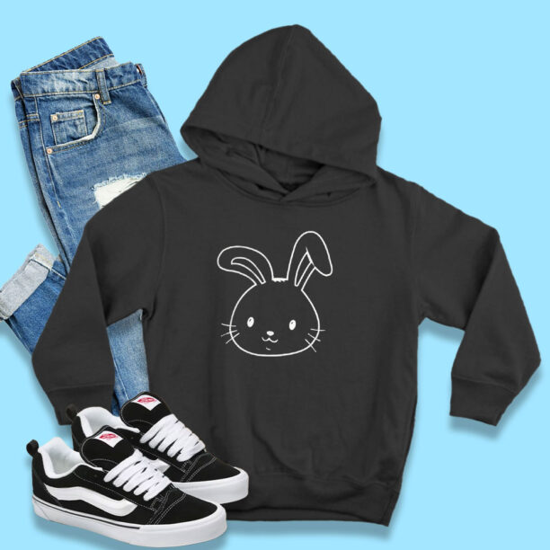 Cute Bunny Face Easter Day Hoodie