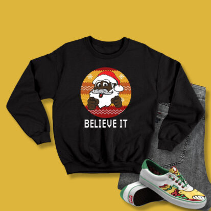 Funny Black Santa Claus Christmas Sweatshirt