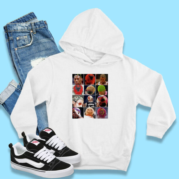 Hairstyles Of The Worm Dennis Rodman Hoodie