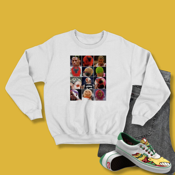 Hairstyles Of The Worm Dennis Rodman Sweatshirt