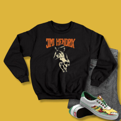 Jimi Hendrix With Guitar Sweatshirt