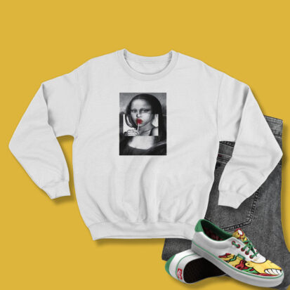 Lollipop Fun Kuso Mona Lisa Graphic Sweatshirt