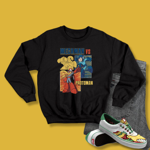 Mega Man Vs Protoman Capcom Video Game Sweatshirt