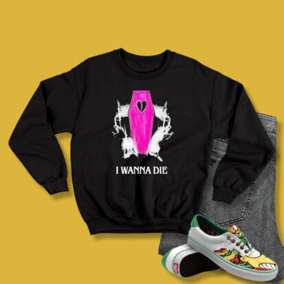 Nessa Barrett Mesh I Wanna Die Sweatshirt