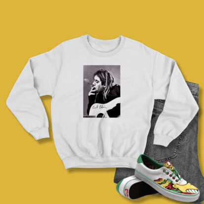 Nirvana Kurt Cobain Smoking Photo Sweatshirt