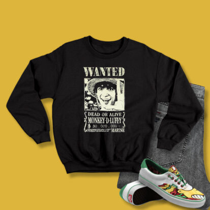 One Piece Luffy Live Action Wanted Poster Movie Sweatshirt