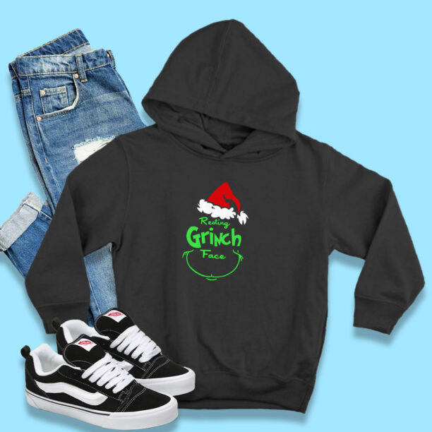 Resting Grinch Face Raglan Hoodie