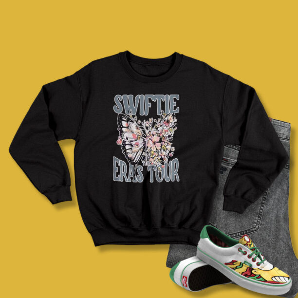 Taylor Swift Retro Floral Butterfly The Eras Tour Sweatshirt