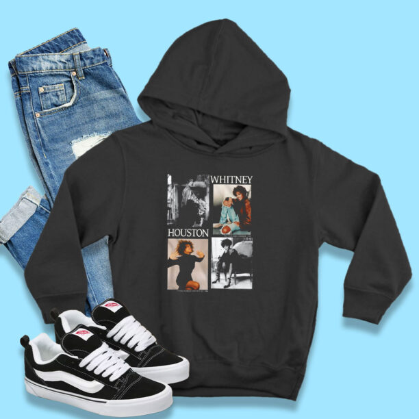 Whitney Houston Picture Blocks Vintage Hoodie