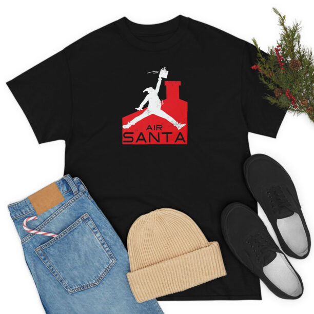 Air Santa Funny Xmas Basketball Parody T Shirt