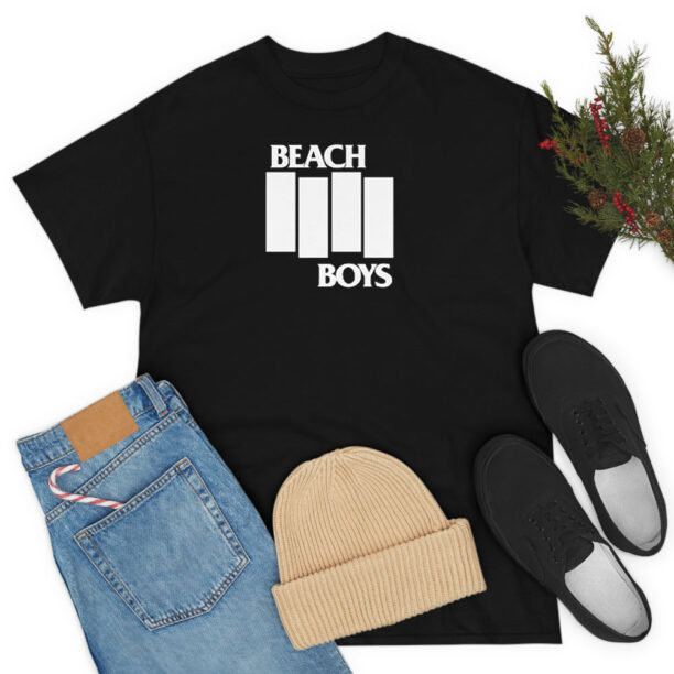 Beach Boys Black Flag Logo Parody T Shirt