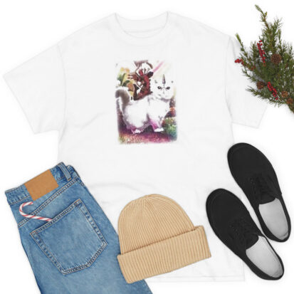 Deadpool And Cat Unicorn T Shirt