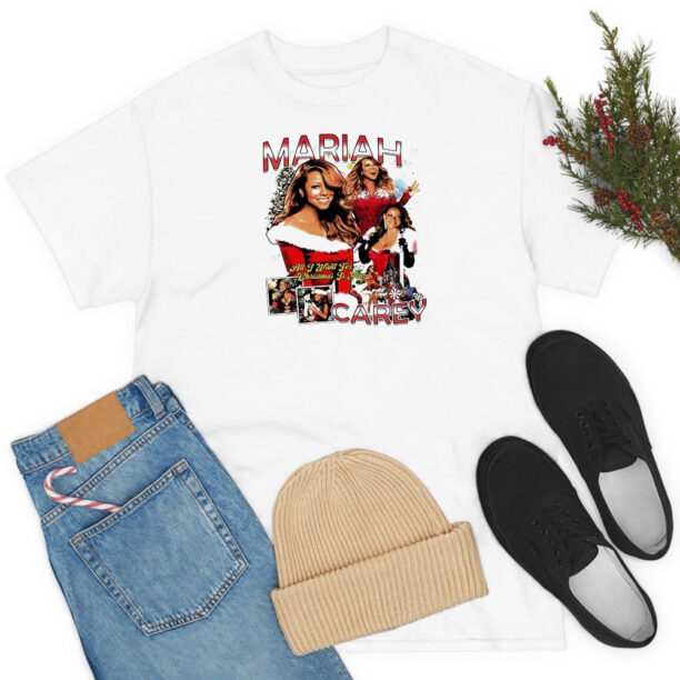 Mariah Carey All I Want For Graphic Christmas T Shirt