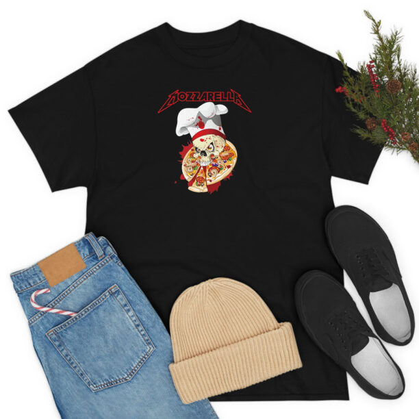 Metallica Inspired Mozzarella Pizza T Shirt