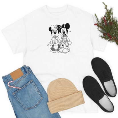 Minnie And Mickey Mouse Punk T Shirt