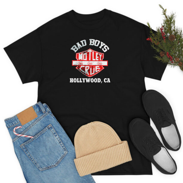 Motley Crue 1987 Bad Boys Harley Inspired Logo T Shirt