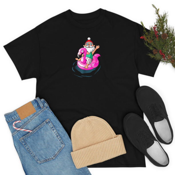 Perfect Christmas In July Santa Hawaiian Flamingo Summer T Shirt