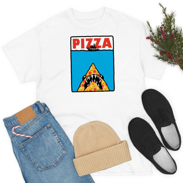 Pizza Jaws Parody T Shirt