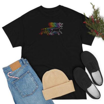 Rainbow Reindeer Christmas T Shirt