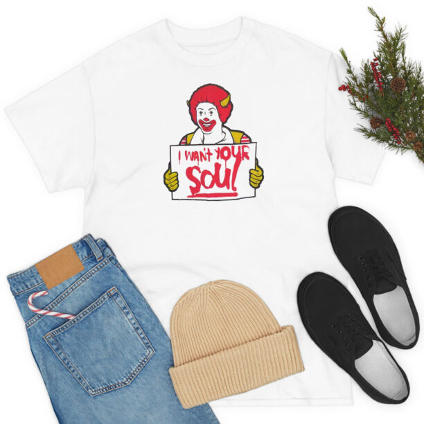 Vintage Ronald McDonald I Want Your Soul T Shirt