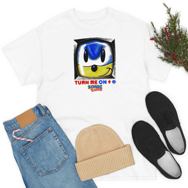 Vintage Sonic The Hedgehog Turn Me On T Shirt