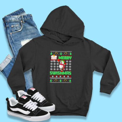 Snowman Play Basetball Merry Hoodie