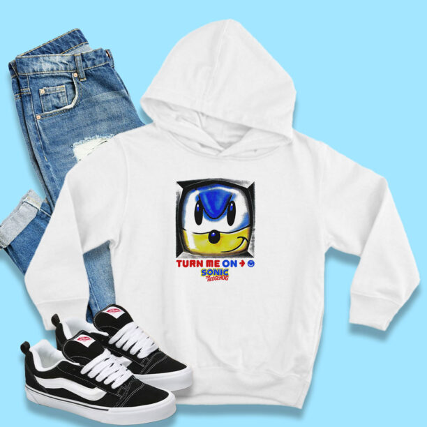 Vintage Sonic The Hedgehog Turn Me On Hoodie