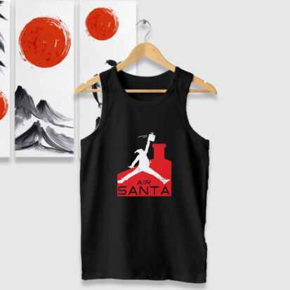 Air Santa Funny Xmas Basketball Parody Tank Tops