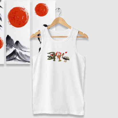 Alligator Shrimp Pelican Santa Tank Tops