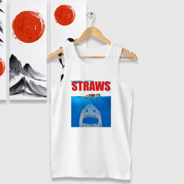 Anti Straws Save The Sea Turtles Save The Earth Tank Tops