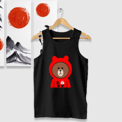 Brown Bear Cony Bunny Rabbit I Love Cony Tank Tops