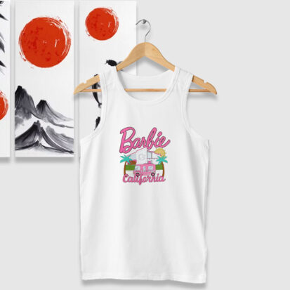 California Barbie Dreamhouse Boyfriend Fit Girls Tank Tops