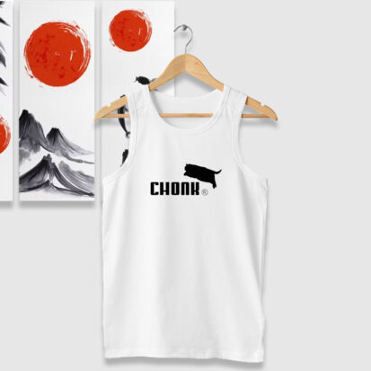 Chonk Cat Logo Parody Tank Tops