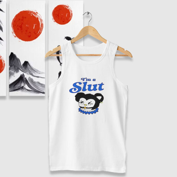 Funny Cartoon I'm a Slut Tank Tops