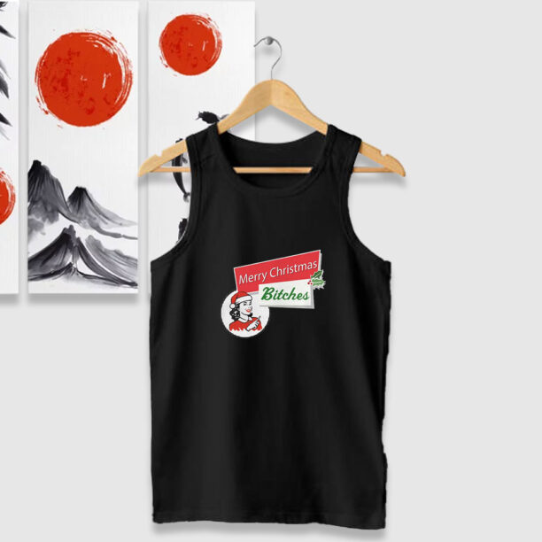 Funny Merry Christmas Bitches Inappropriate Adult Tank Tops