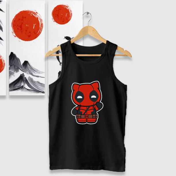 Funny Yukio Deadpool Hello Kitty Tank Tops