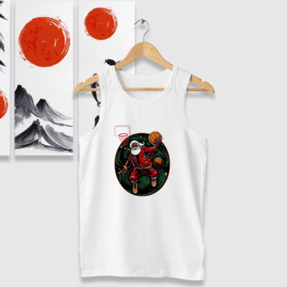 Happy Merry Christmas Santa Basketball Funny 2024 Tank Tops