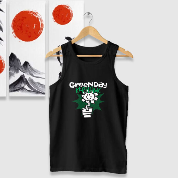 Kerplunk Green Day Flower Tank Tops