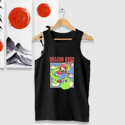 Mario And Yoshi X Dragon Ball Dragon Bros Comic Tank Tops