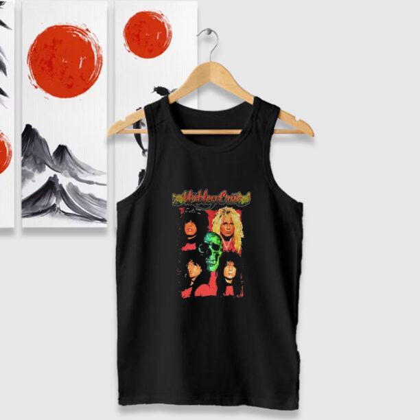 Motley Crue Drawing With Skull Tank Tops