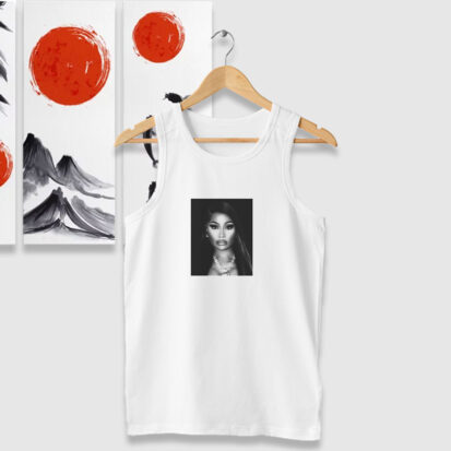 Nicki Minaj Black And White Photo Tank Tops