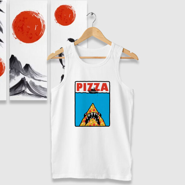 Pizza Jaws Parody Tank Tops