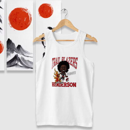 Scoot Henderson Portland Trail Blazers Homage Caricature Tank Tops