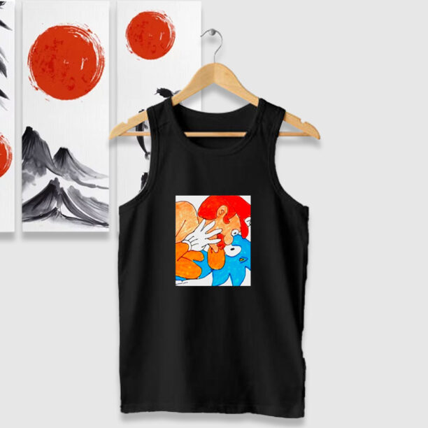 Stream Super Mario Kiss Sonic Funny Art Tank Tops