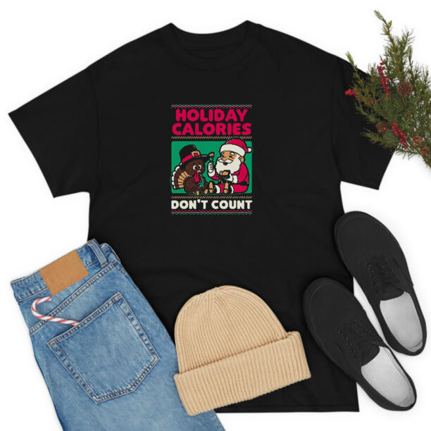 Ugly Sweater Holiday Food Santa Thanksgiving Dinner T Shirt